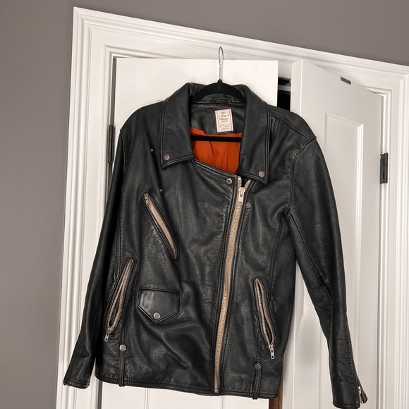 Jealousy Leather Moto Jacket by Free People. Slouchy fit, size women’s medium. - Picture 9 of 10